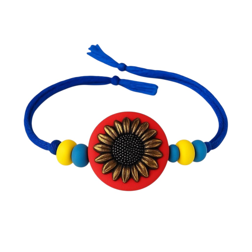 Purely Handmade & Handpainted Clay Rakhi – Unique Artistic Bracelet Rakhi with Traditional Designs
