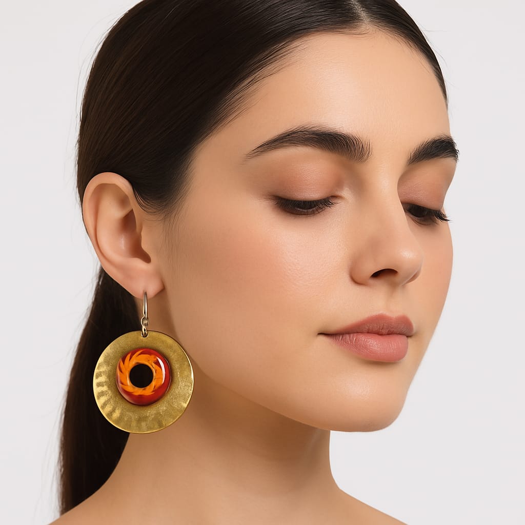 Purely Handmade Brass Earrings