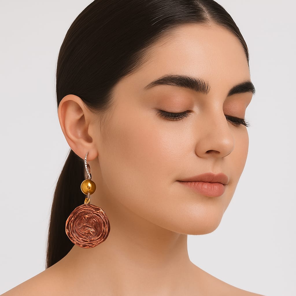 Purely Handmade Brass Earrings