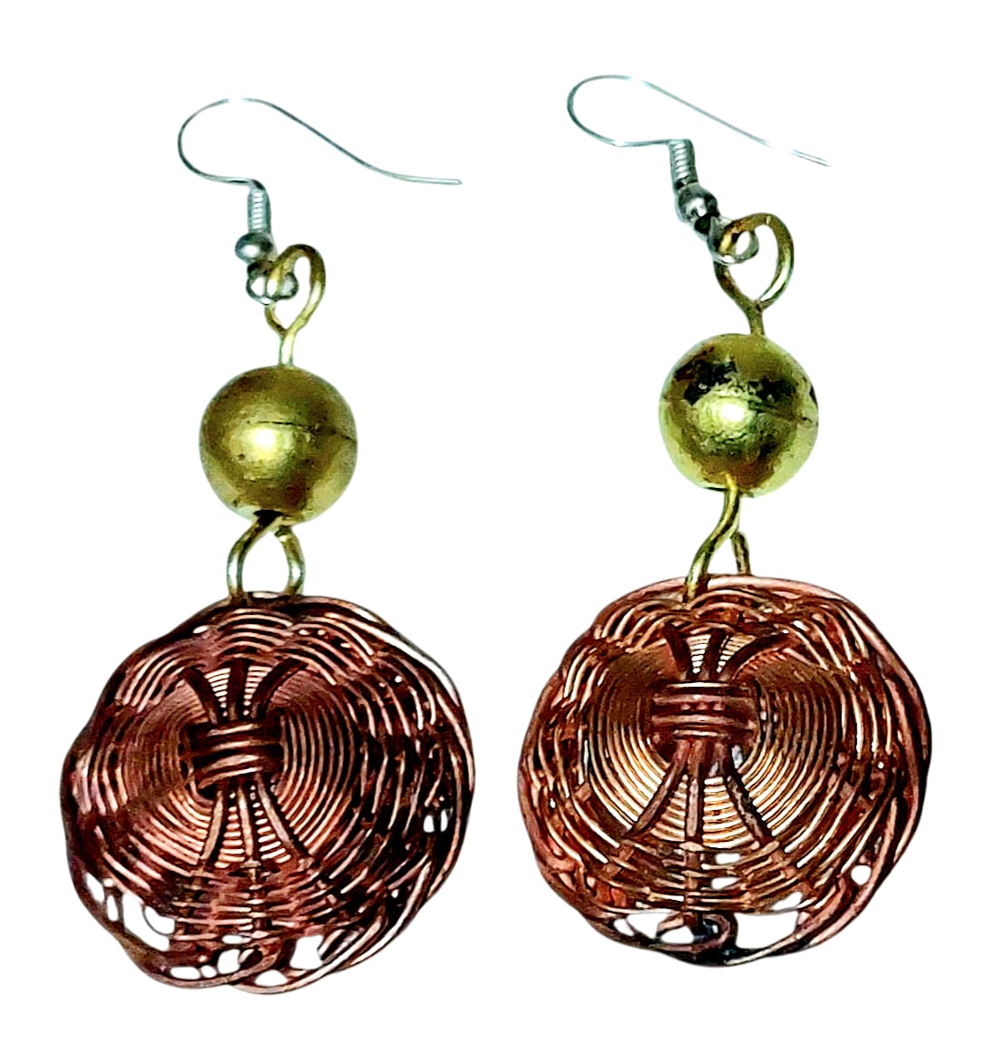 Purely Handmade Brass Earrings
