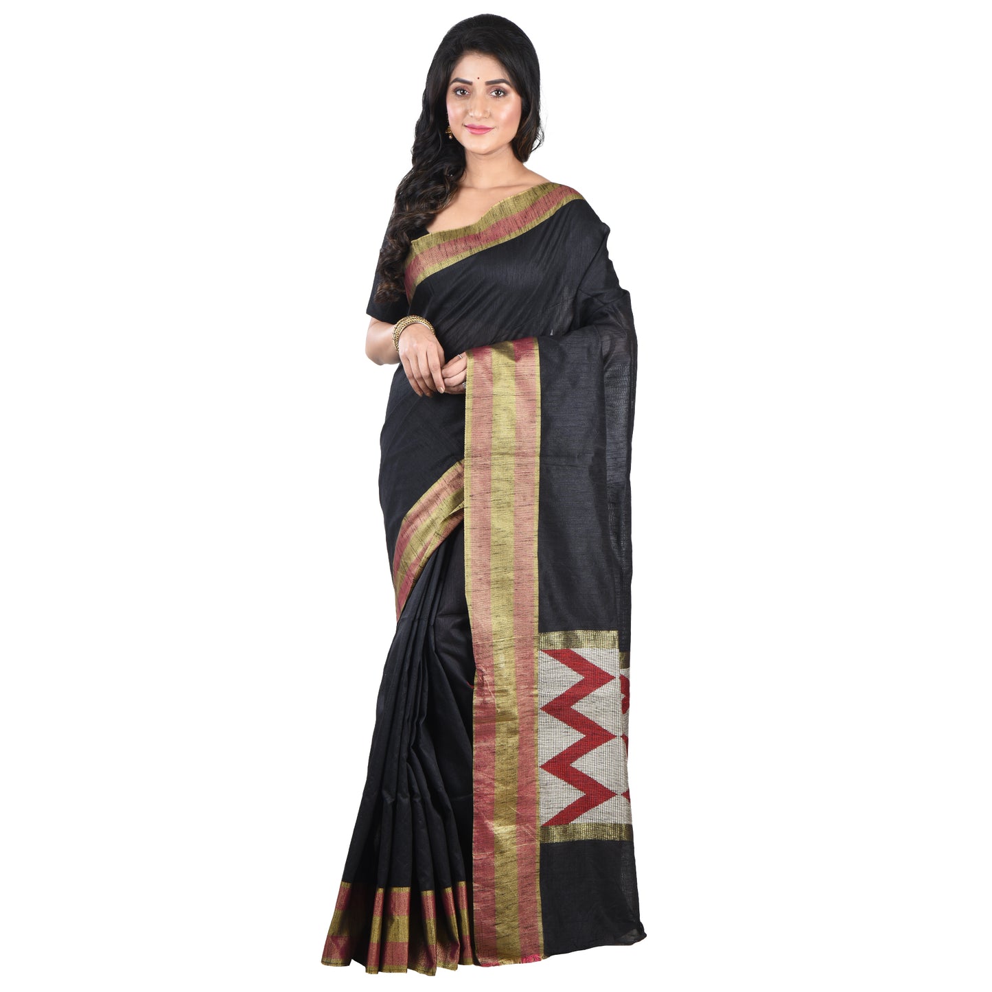 Premium Pure Handloom Silk Cotton Sarees with Blouse Piece for Women & Girls