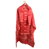 Purely Hand Block Printed Chanderi Silk By Cotton Suit Pieces For Women & Girls