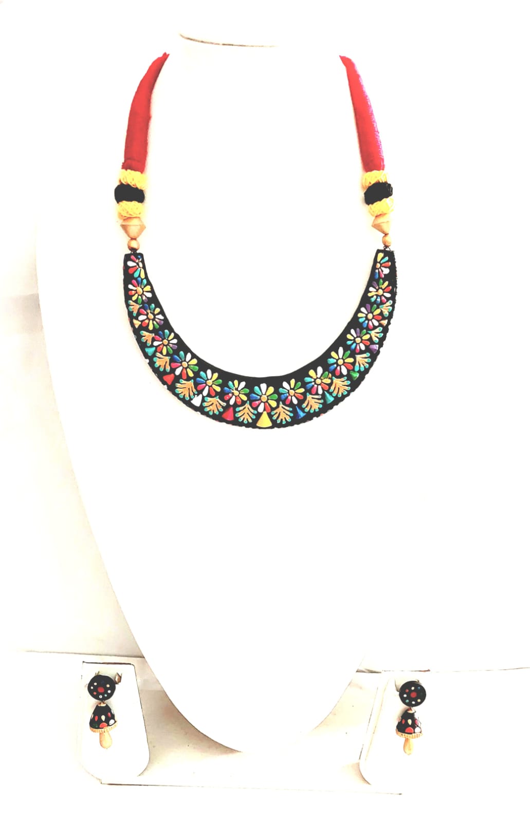 Handmade Terracotta Collar Necklace Set