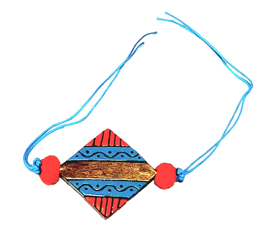 Purely Handmade & Handpainted Terracotta Rakhis for Brother