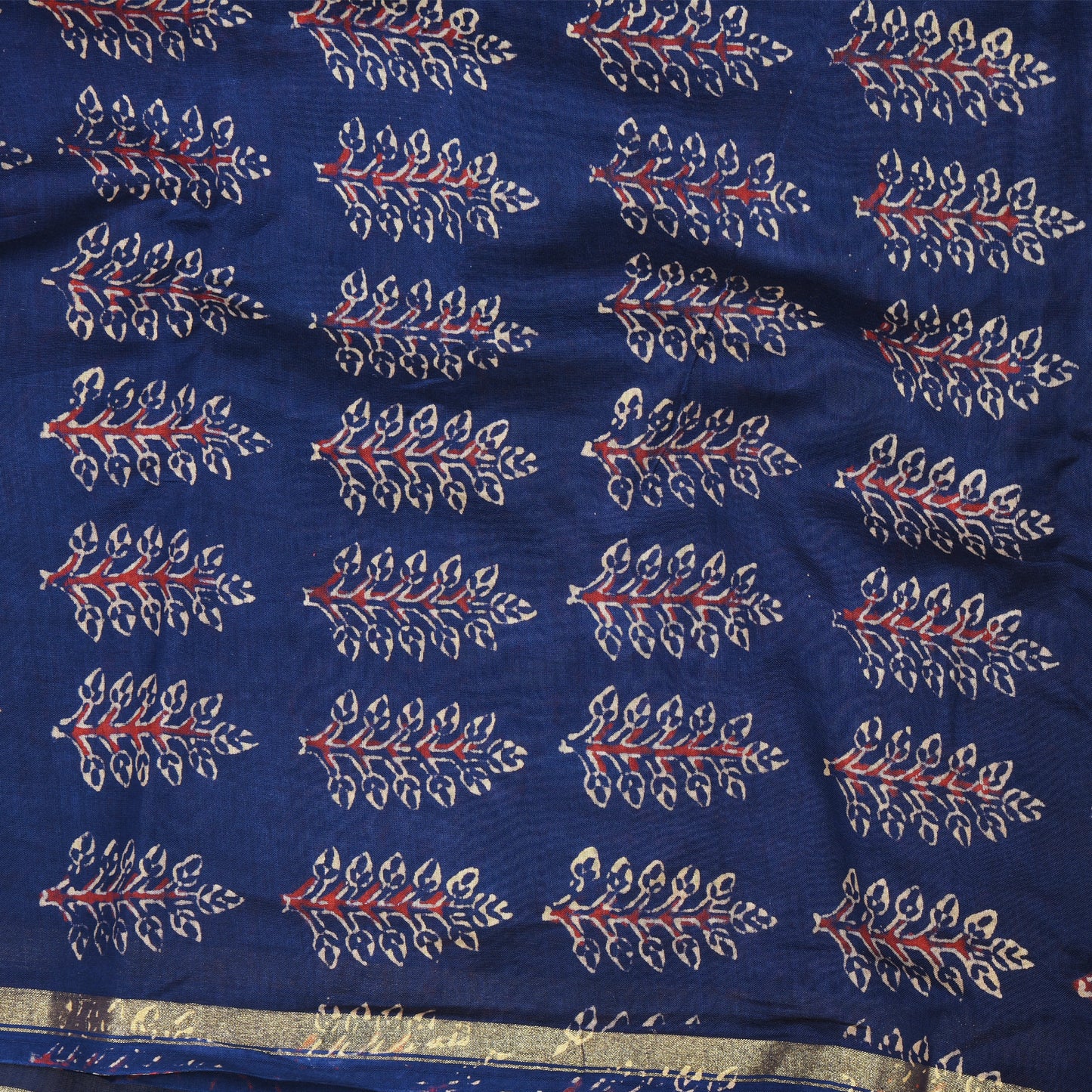 Purely Hand Block Printed Chanderi Silk By Cotton Suit Pieces For Women & Girls