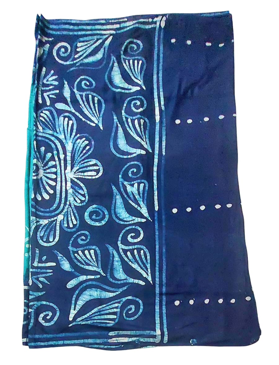 Pure Soft Cotton Batik Block Printed Saree