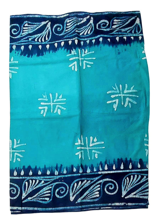 Pure Soft Cotton Batik Block Printed Saree