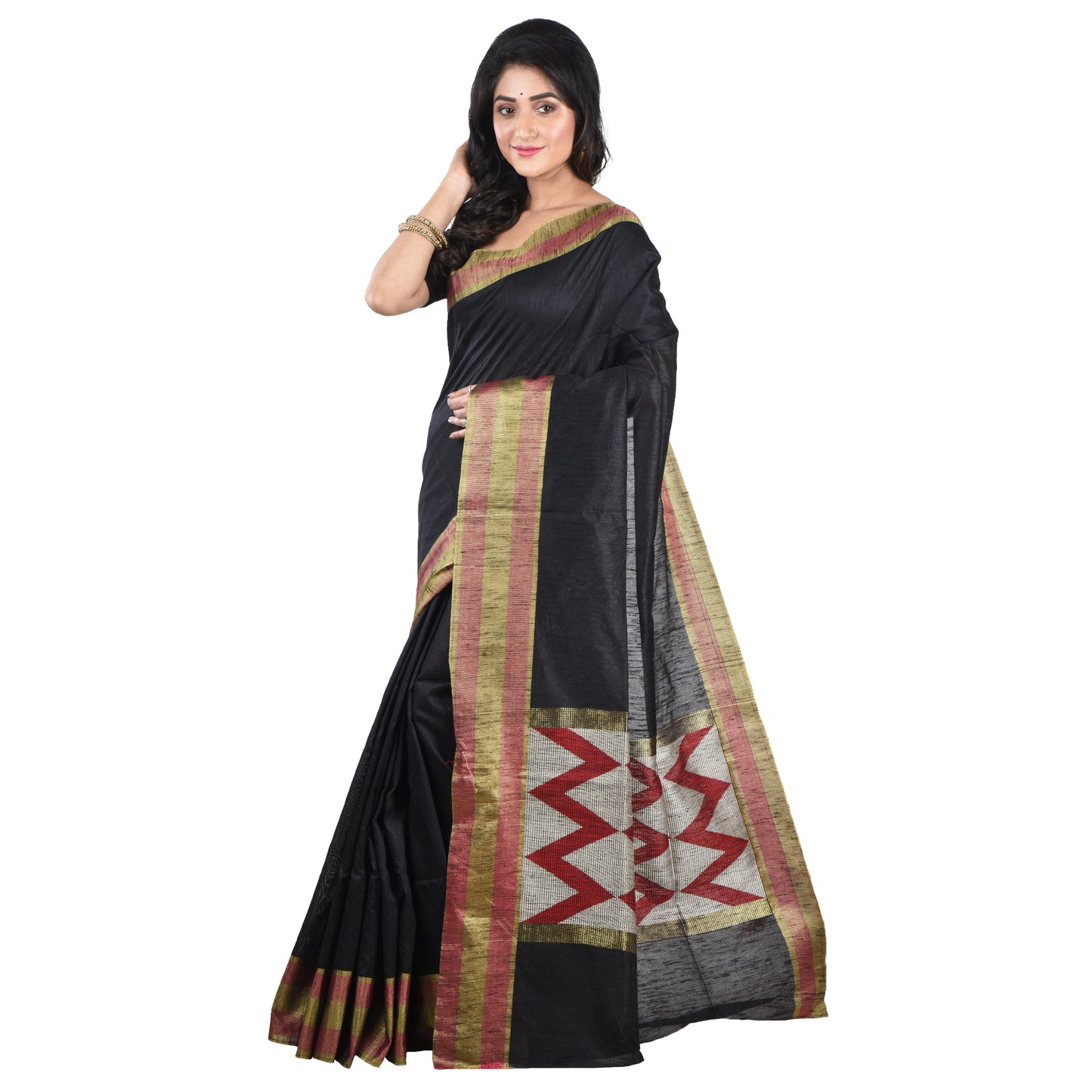 Premium Pure Handloom Silk Cotton Sarees with Blouse Piece for Women & Girls