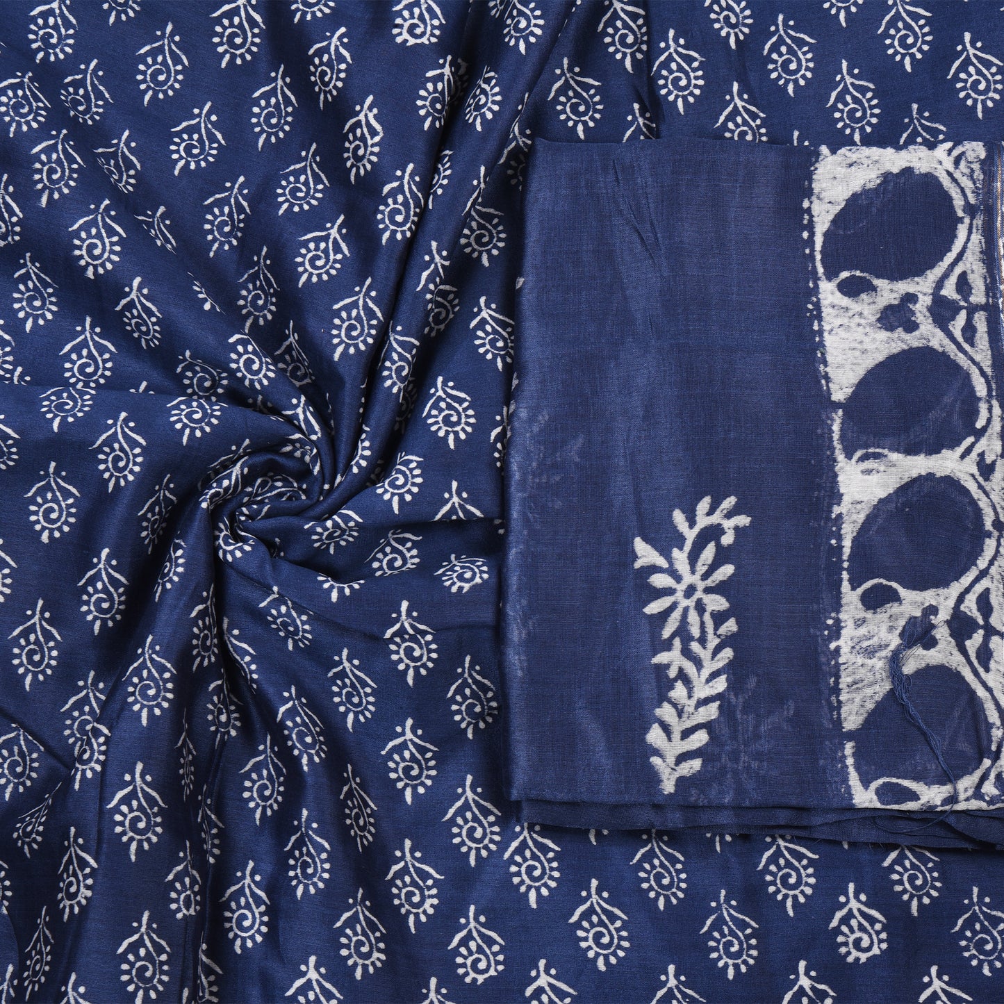 Purely Handmade Chanderi Silk By Cotton Suit Pieces