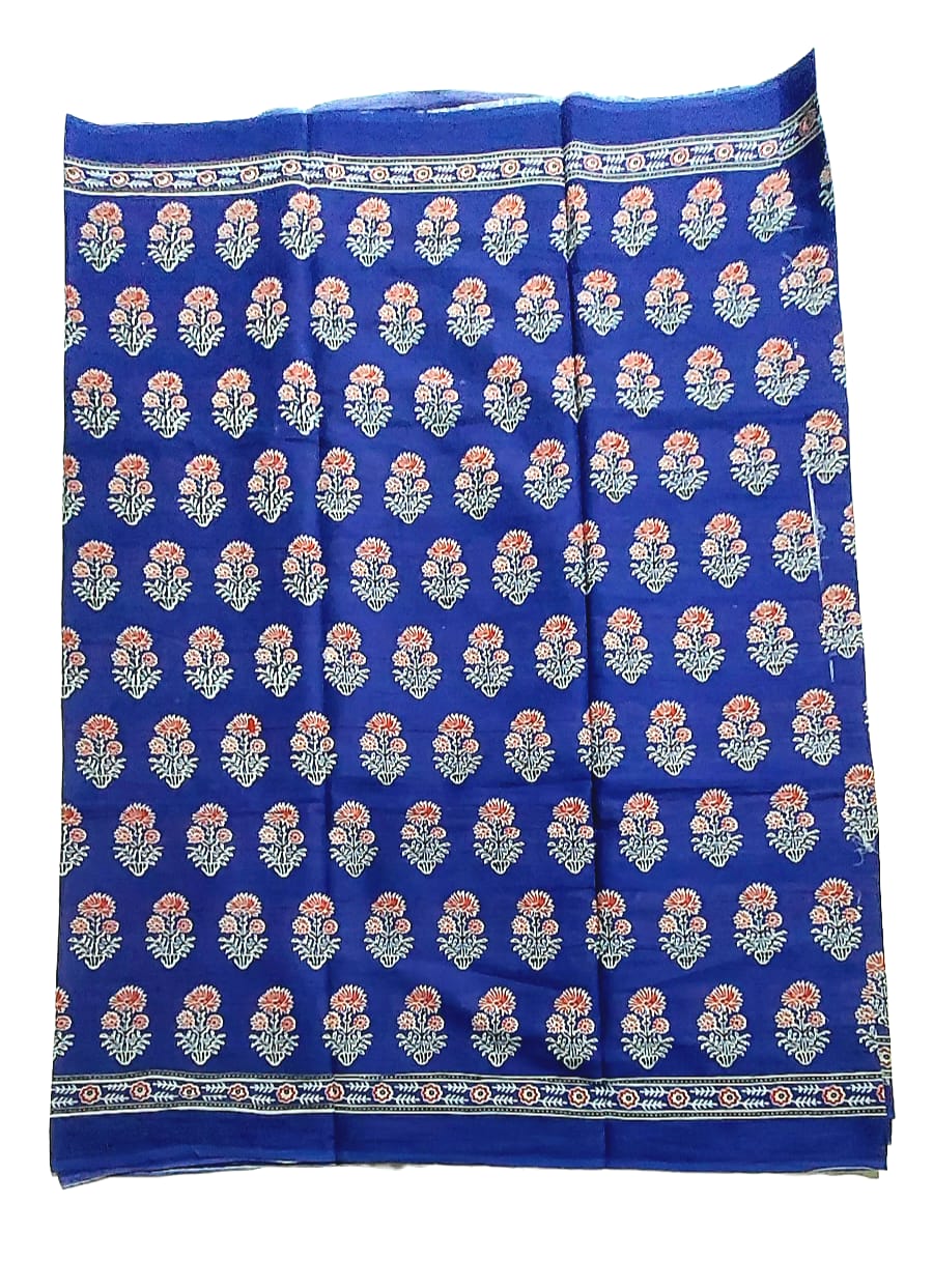 Pure Soft Cotton Hand Block Printed Sarees
