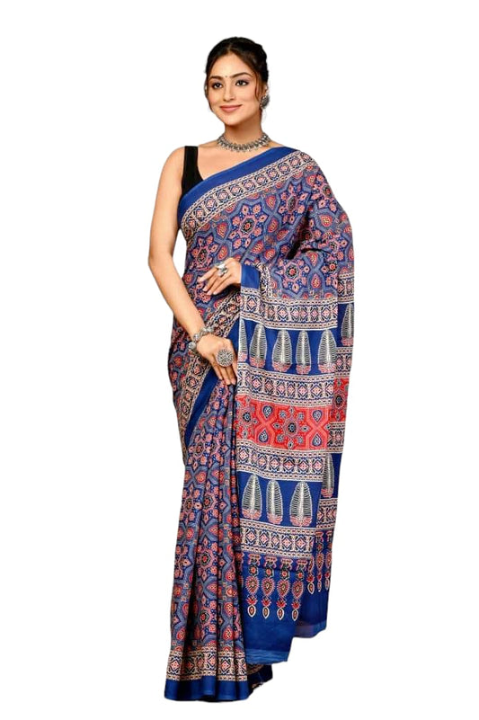 Pure Soft Cotton Hand Block Printed Sarees