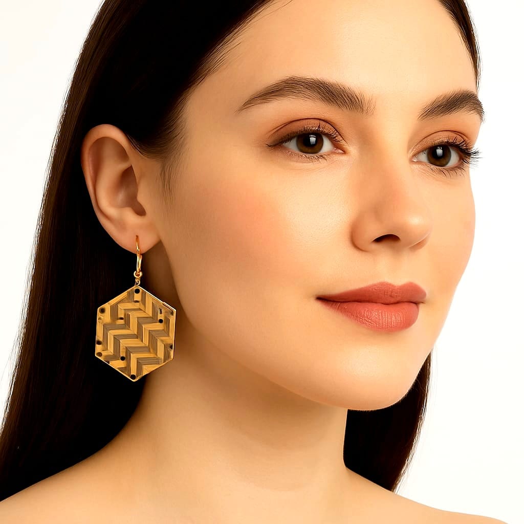 Purely Handmade Brass Earrings