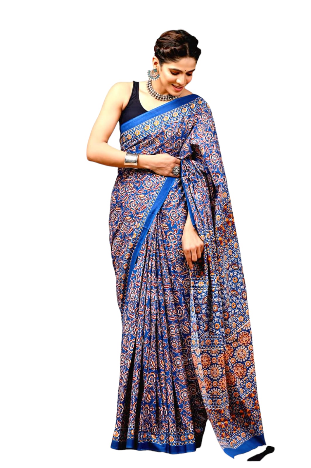 Pure Soft Cotton Hand Block Printed Sarees
