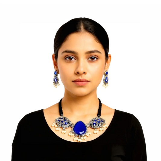 Handcrafted Silver Coated Brass Jewellery Sets