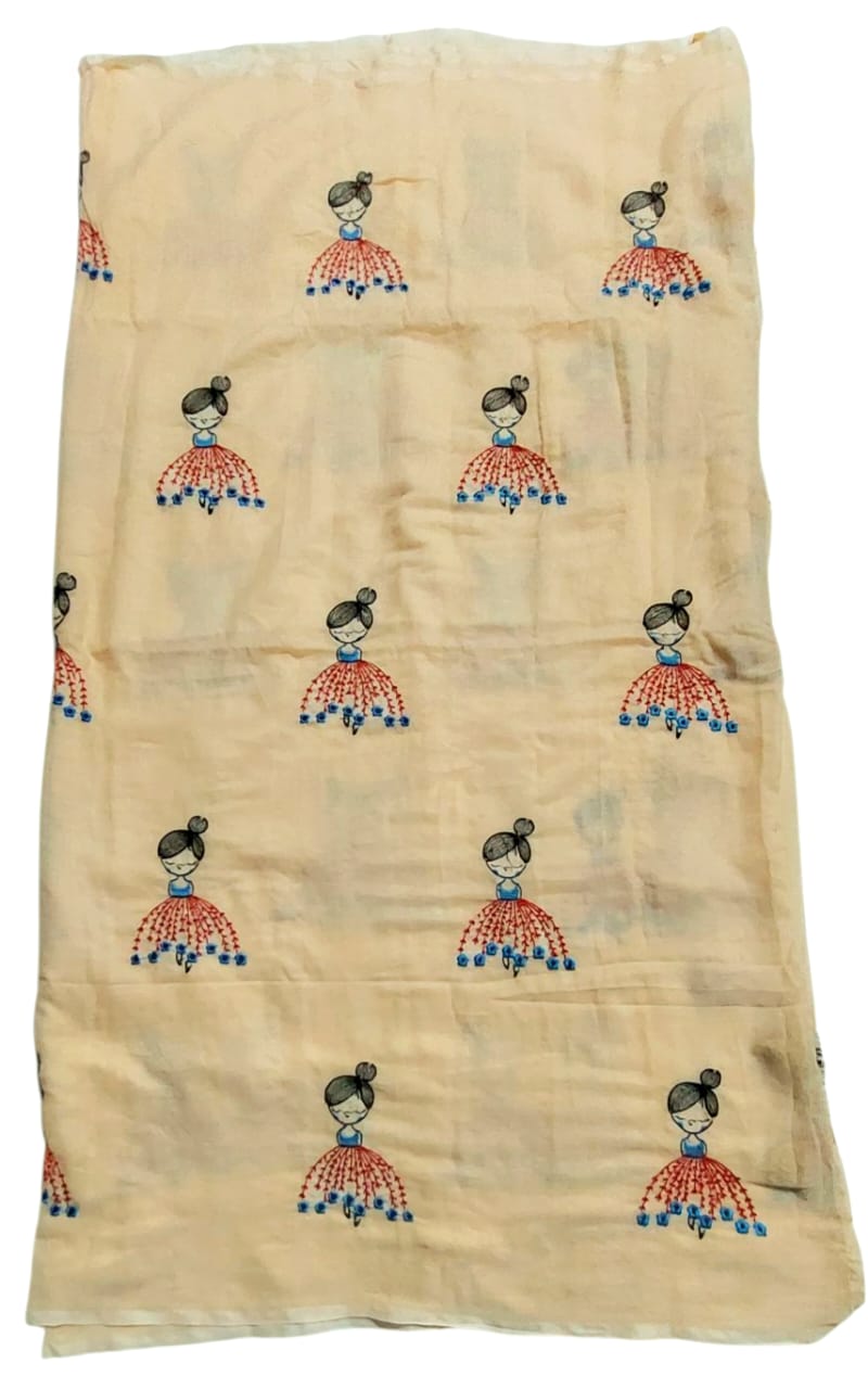 Soft Lightweight Pure Cotton Embroidered Sarees