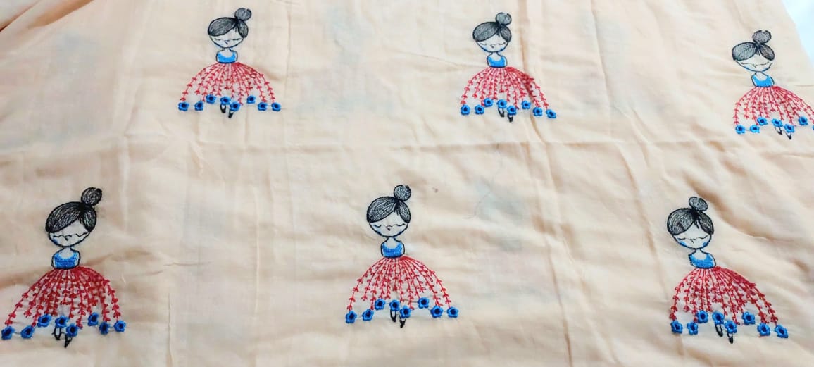 Soft Lightweight Pure Cotton Embroidered Sarees