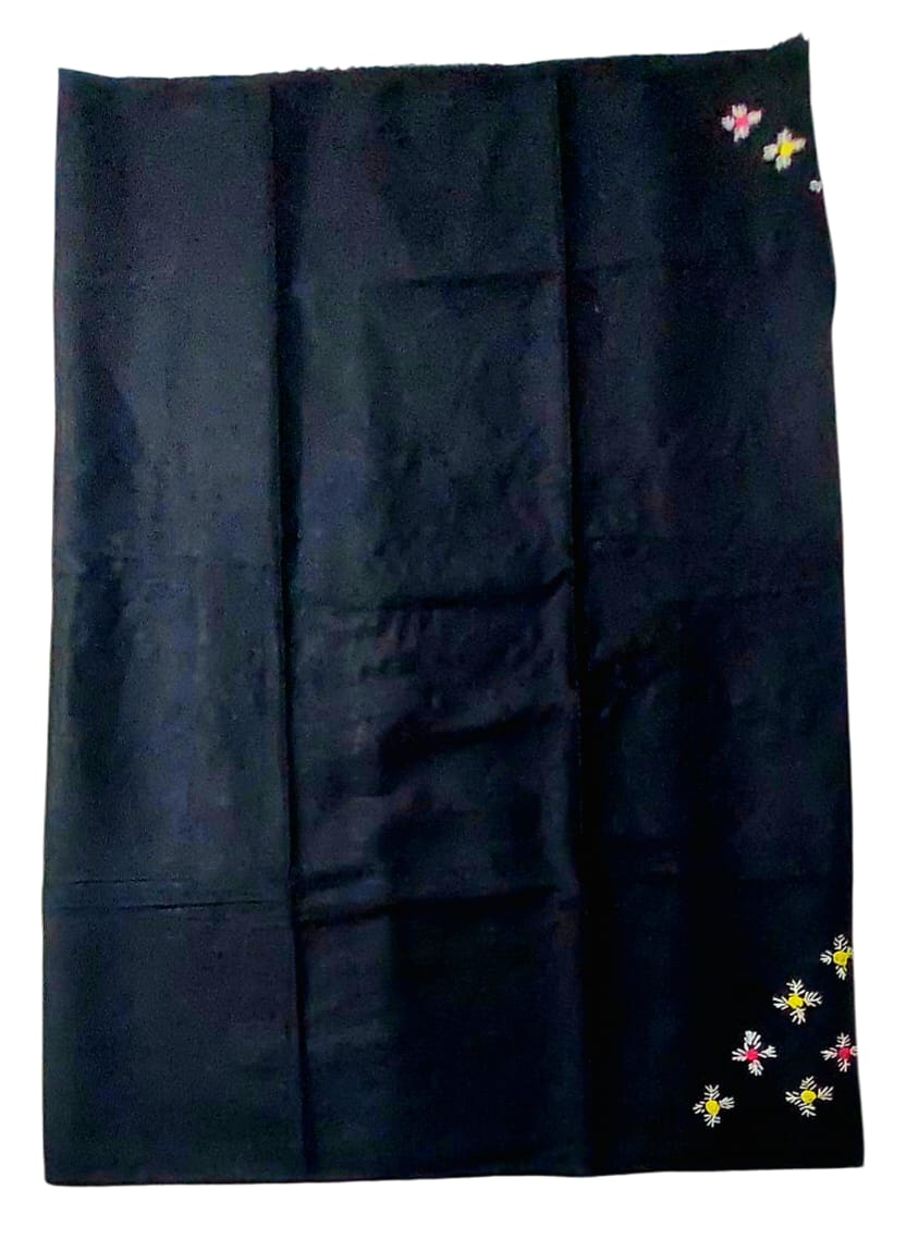 Pure Cotton Bullian Hand Embroidered Kurti Fabric Piece