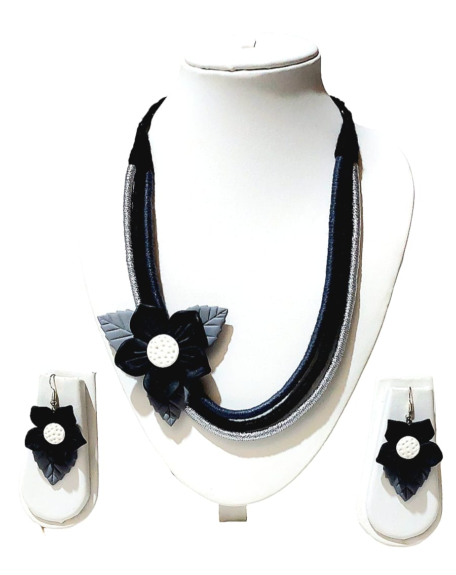 Purely Handmade Clay Jewellery Sets (With Earrings) for Women & Girls