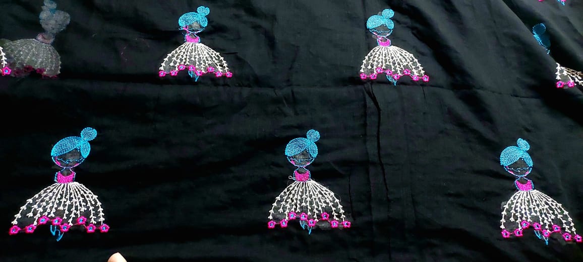 Soft Lightweight Pure Cotton Embroidered Sarees