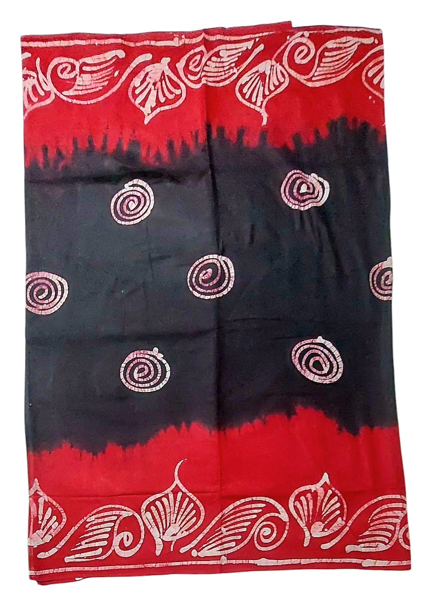 Pure Soft Cotton Batik Block Printed Saree