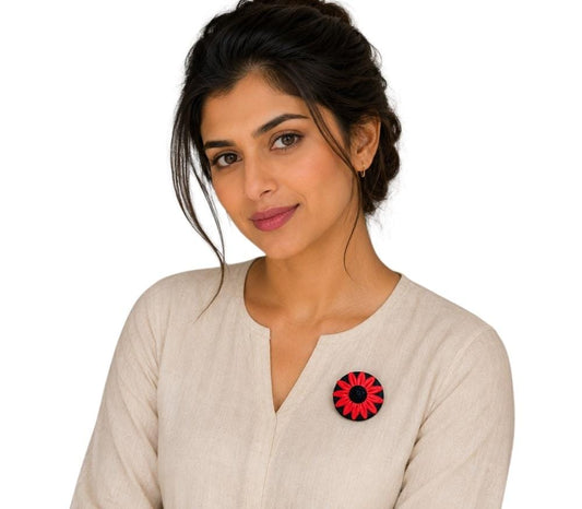 Purely Handmade Floral Design Saree Brooches