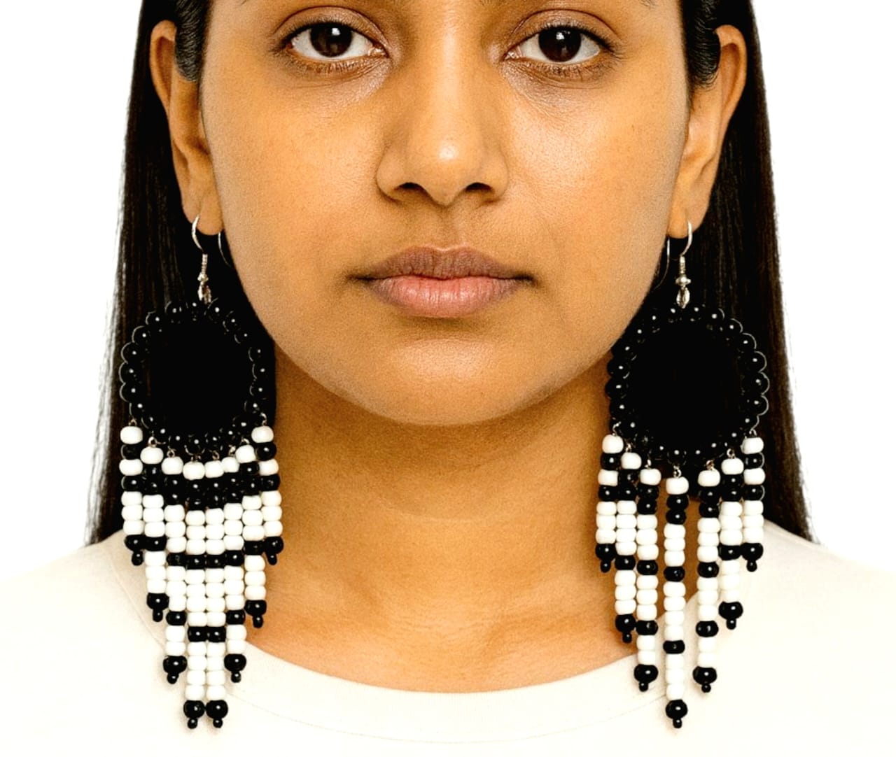 Purely Handmade Glass Beads Earrings