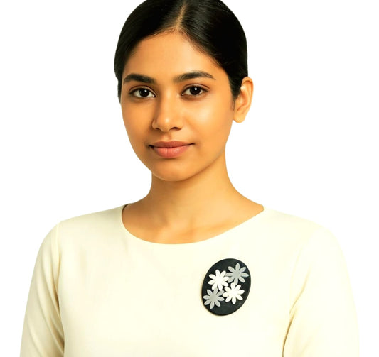 Purely Handmade Floral Design Saree Brooches