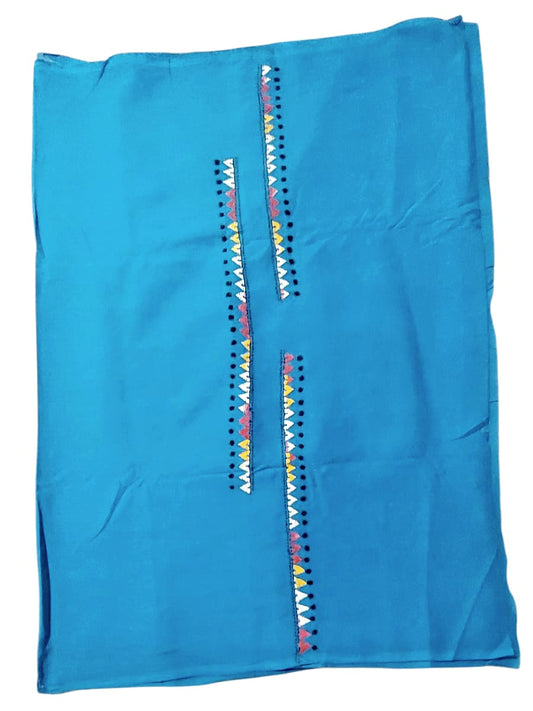 Purely Hand Embroidered Kantha Work Premium Pure Cotton Suit (3) Piece (Unstitched)