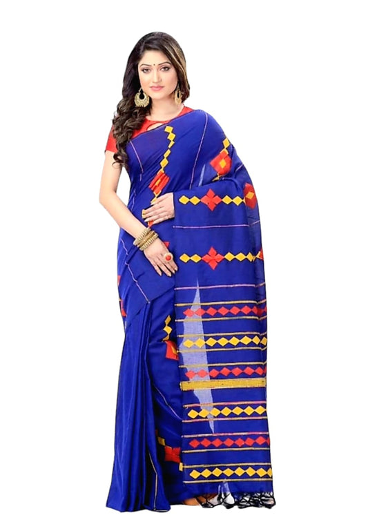 Pure Khadi Cotton Applique Saree