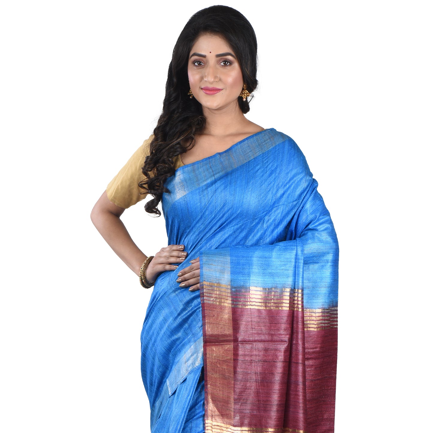 Premium Pure Handloom Silk Cotton Sarees with Blouse Piece For Women & Girls