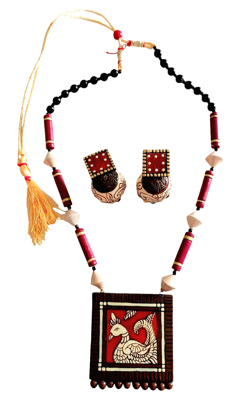Terracotta Handpainted Jewellery Set