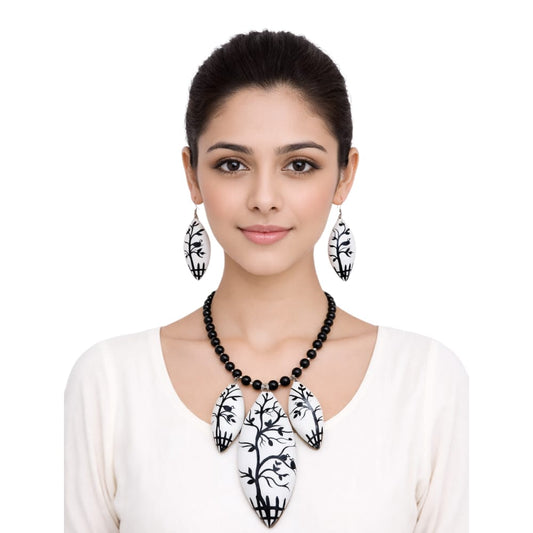 Handmade Terracotta Collar Necklace Set