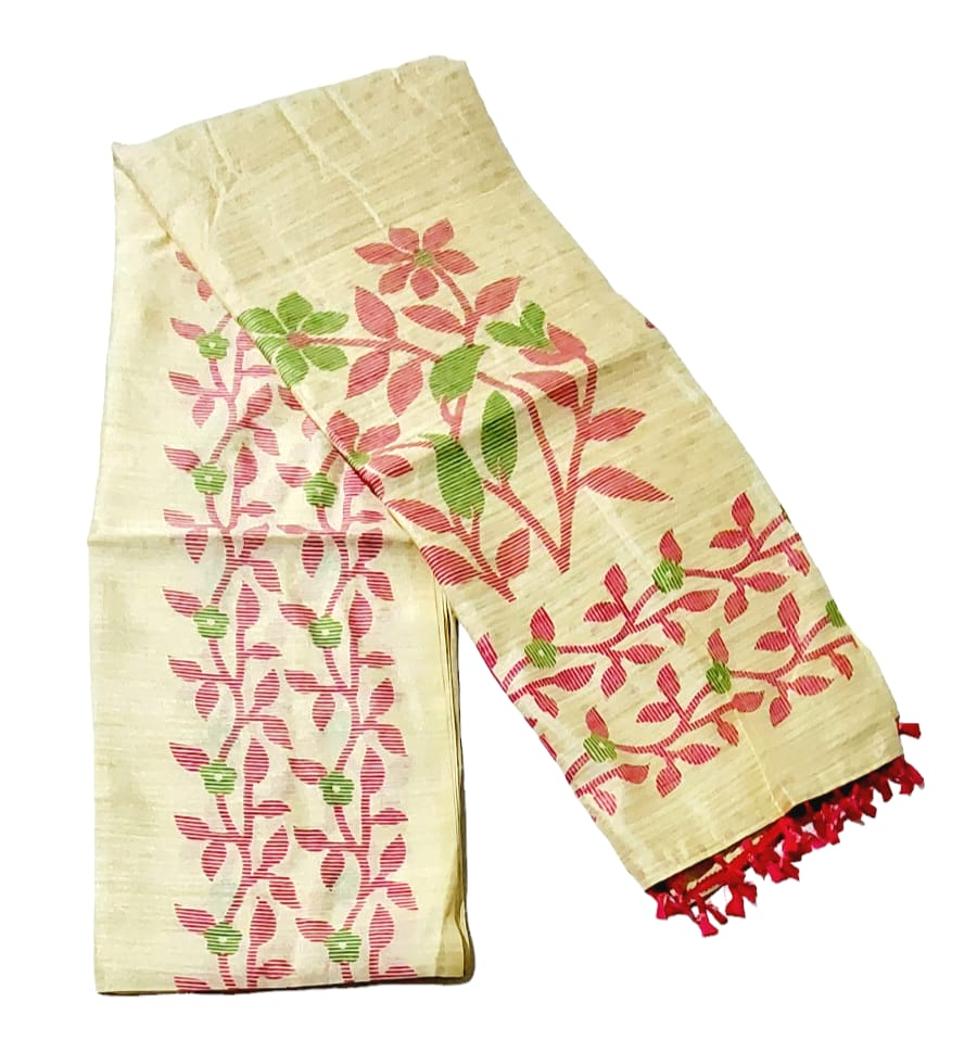 Fashweave Matka SILK floral Printed Saree with Running Blouse Piece For Women & Girls