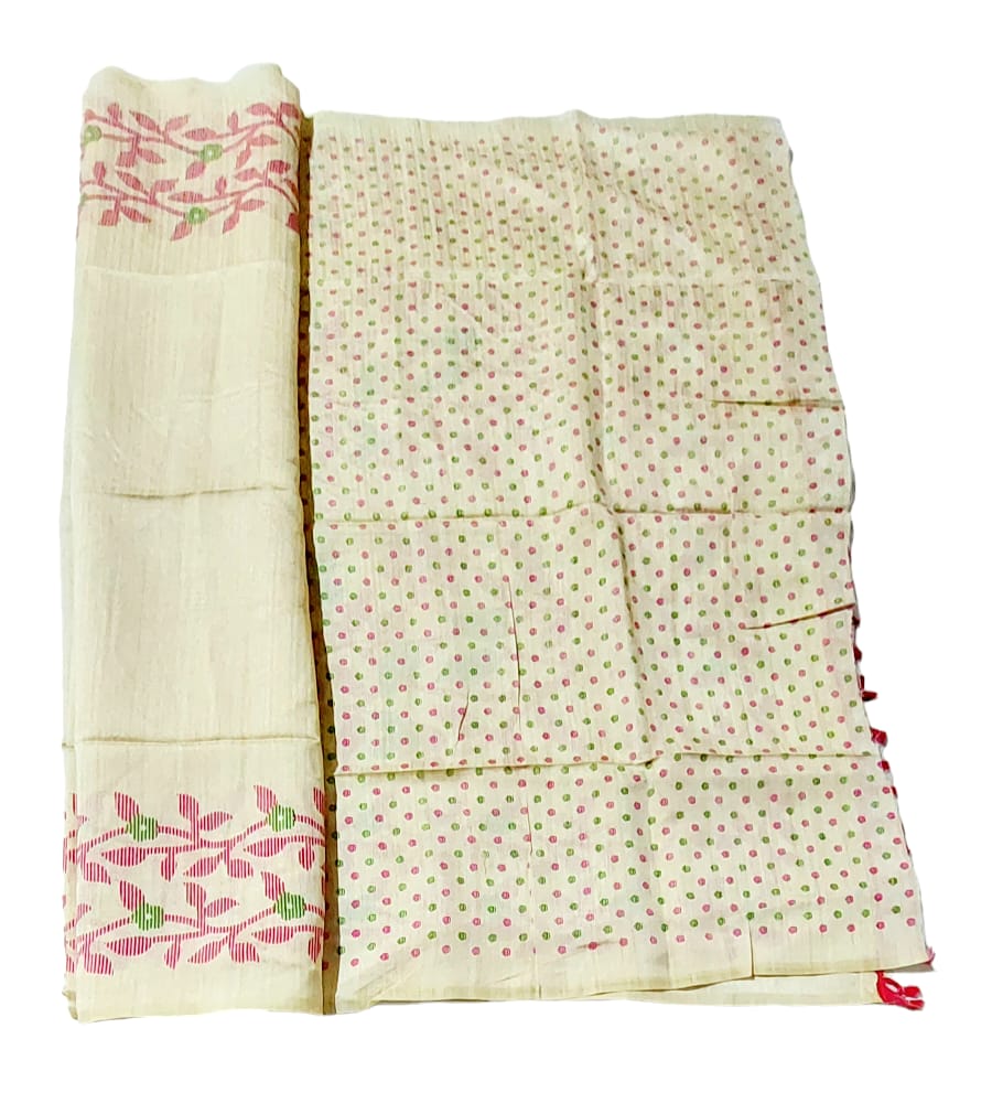 Fashweave Matka SILK floral Printed Saree with Running Blouse Piece For Women & Girls