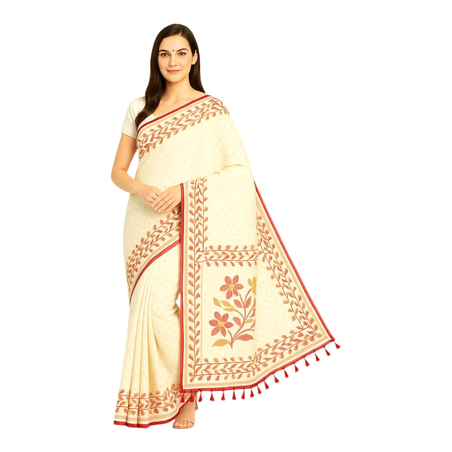 Fashweave Matka SILK floral Printed Saree with Running Blouse Piece For Women & Girls