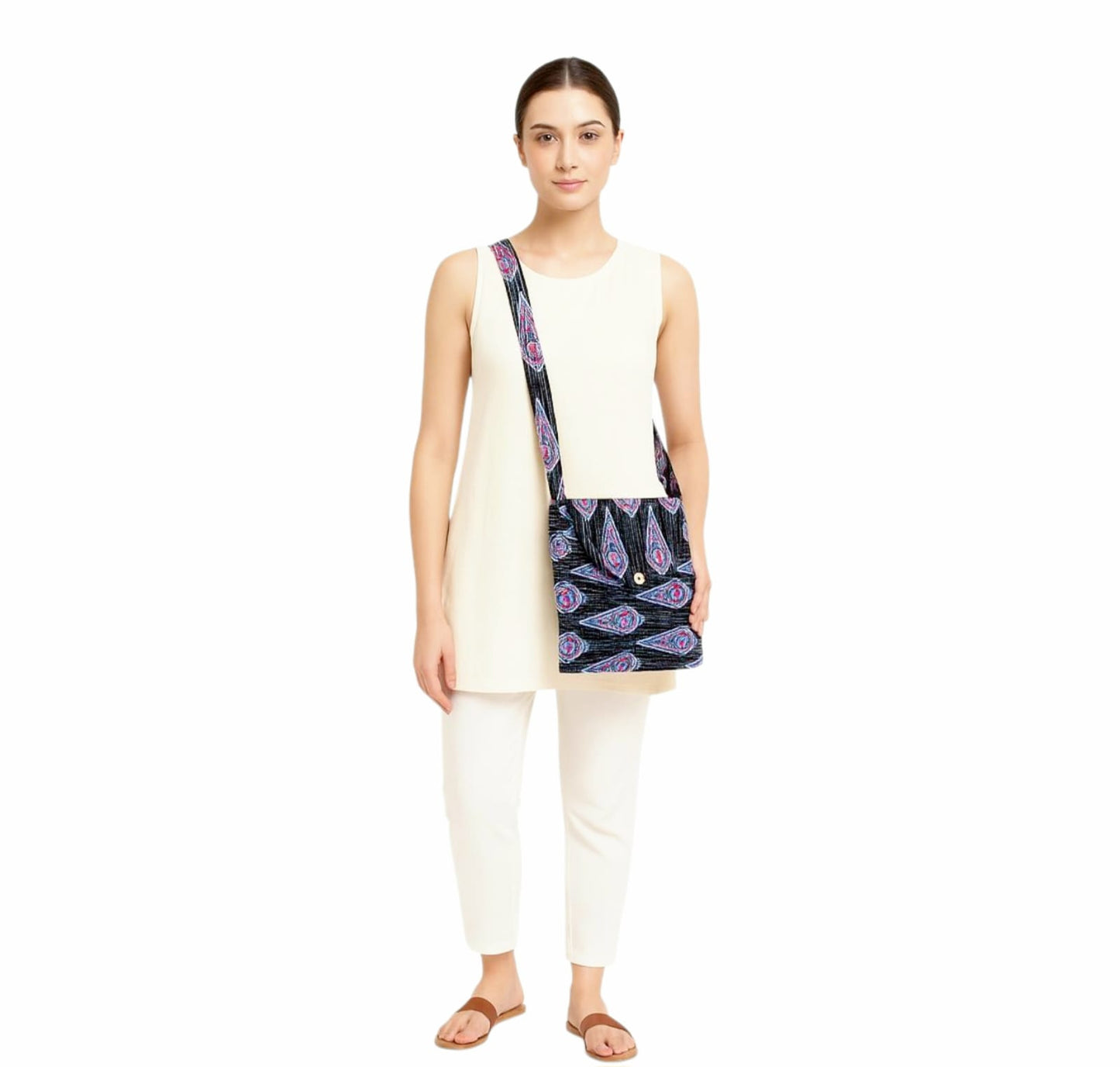 Ajrakh Printed Sling Bag