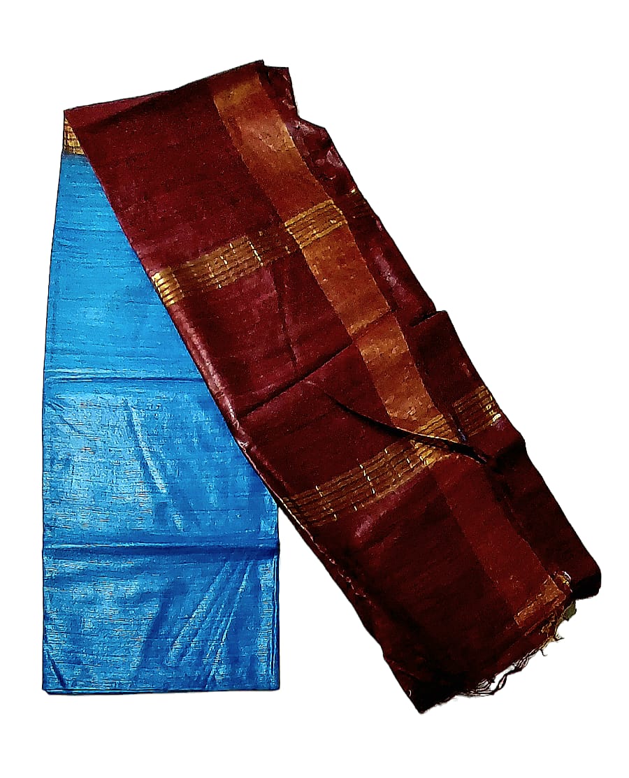 Premium Tussar Ghiccha Silk Saree  with Blouse Piece For Women & Girls