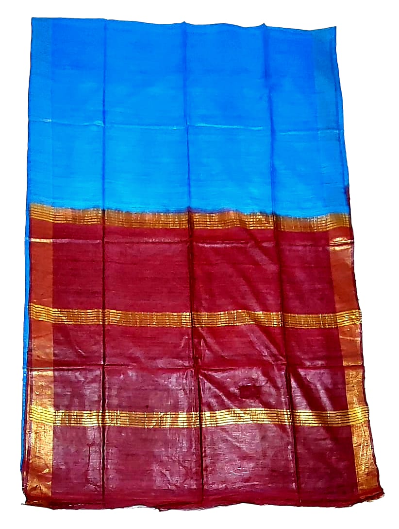 Premium Tussar Ghiccha Silk Saree  with Blouse Piece For Women & Girls