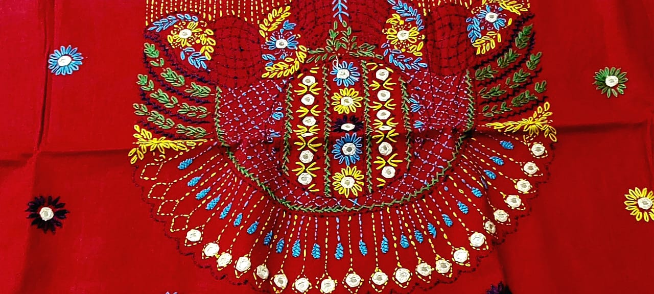 Pure Cotton Lambani Hand-Embroidered Kurti Piece