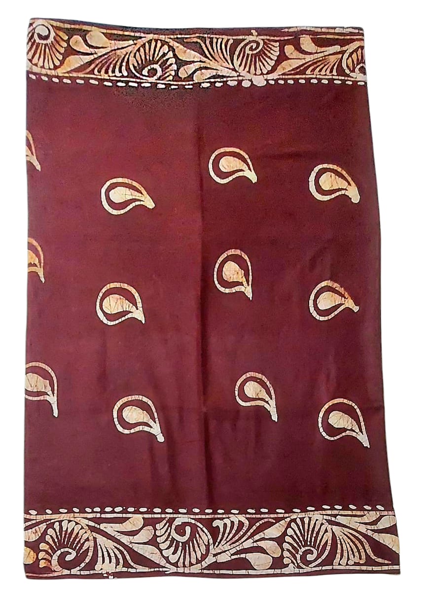 Pure Soft Cotton Batik Block Printed Saree