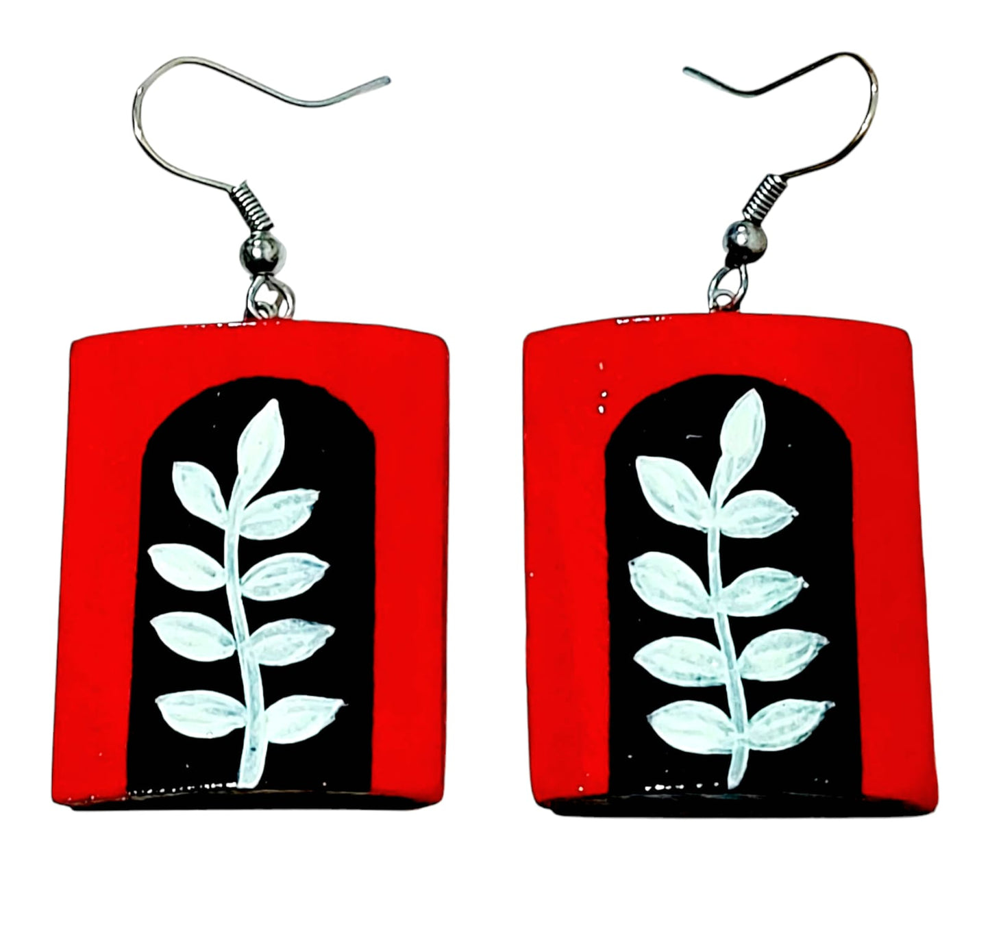 Purely Handmade & Handpainted Bamboo Earrings