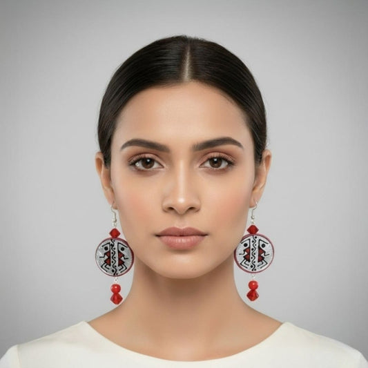 Purely Handmade & Handpainted Glass Earrings