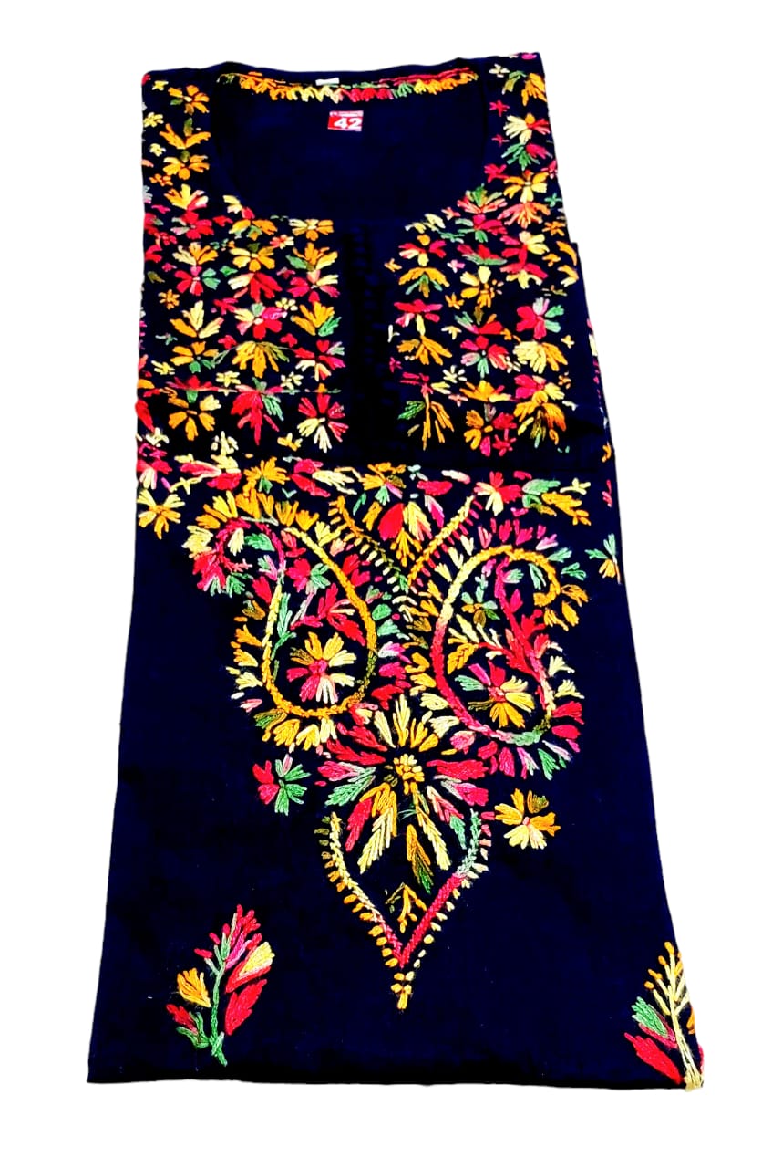 Pure Cotton Hand Embroidered Chikankari Kurtis For Women & Girls