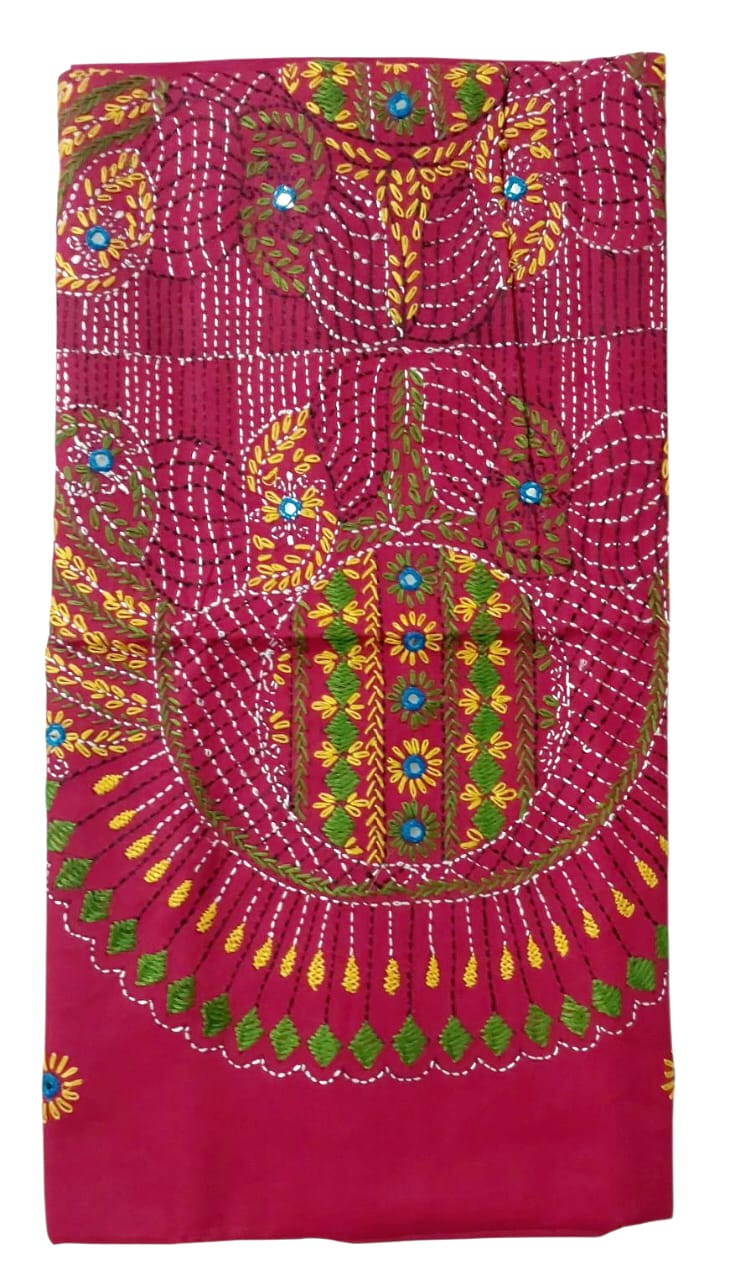 Pure Cotton Lambani Hand-Embroidered Kurti Piece