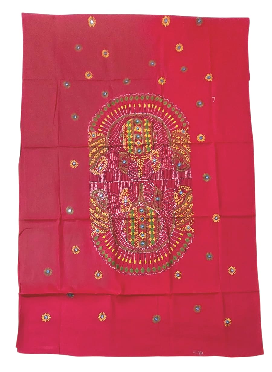 Pure Cotton Lambani Hand-Embroidered Kurti Piece