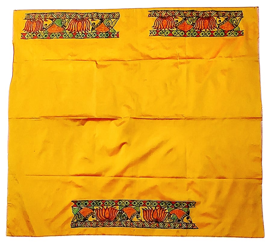 Fash Weave Cotton Silk Madhubani Hand-Painted Blouse Pieces for Women & Girls | Elegant Artisanal Designs Combining Traditional Craftsmanship and Modern Fashion