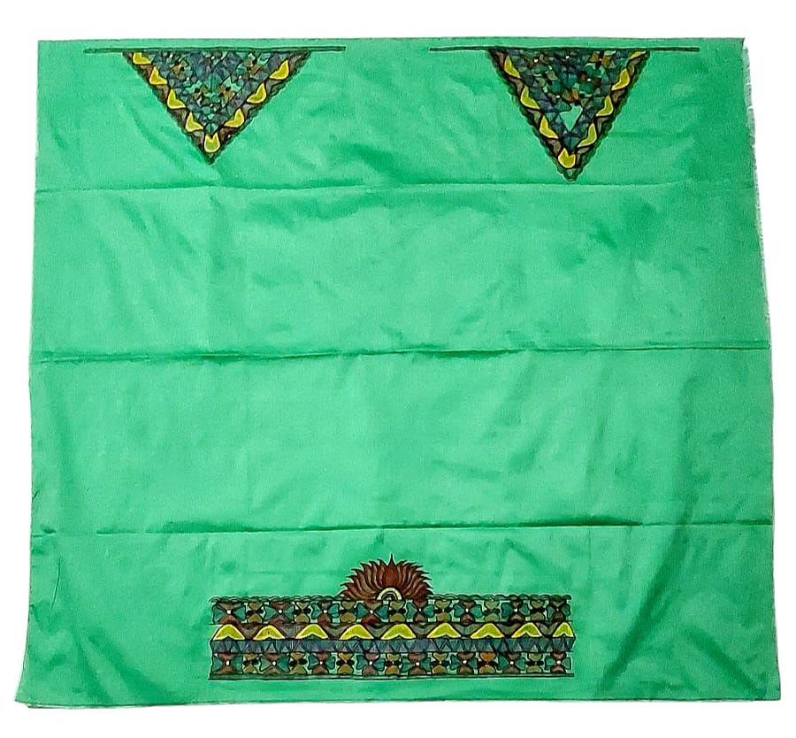 Fash Weave Cotton Silk Madhubani Hand-Painted Blouse Pieces for Women & Girls | Elegant Artisanal Designs Combining Traditional Craftsmanship and Modern Fashion