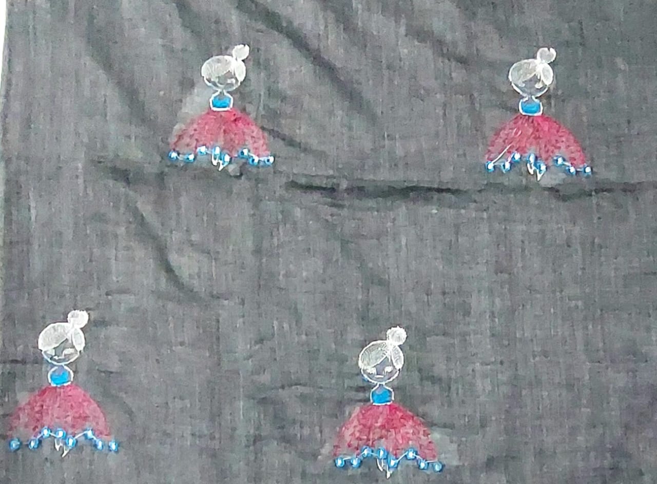 Soft Lightweight Pure Cotton Embroidered Sarees