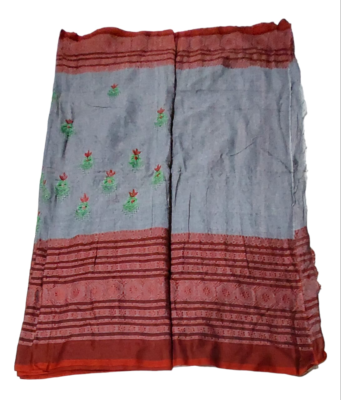 Premium Handloom Embroidered Cotton Saree
