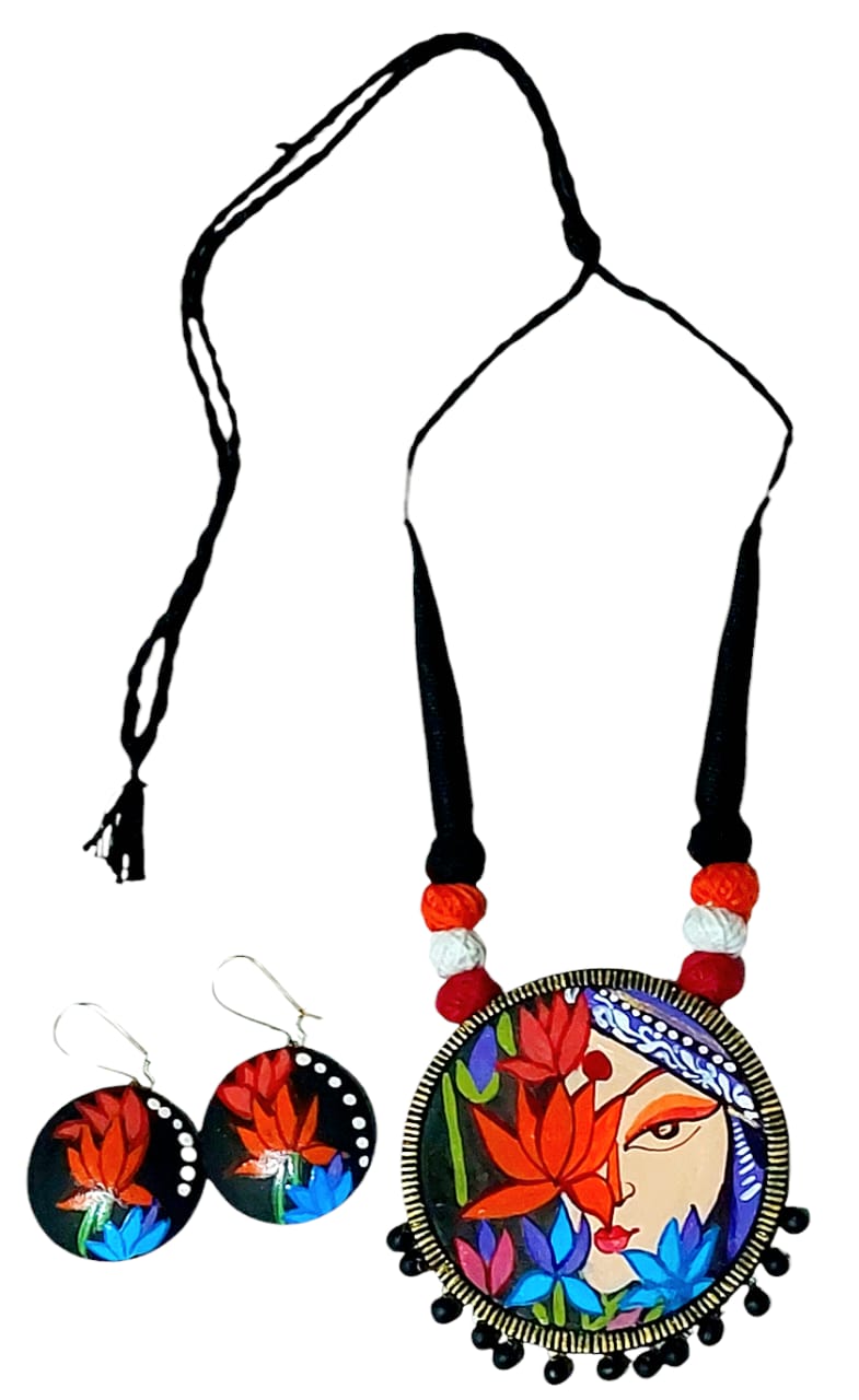 Terracotta Handpainted Jewellery Set